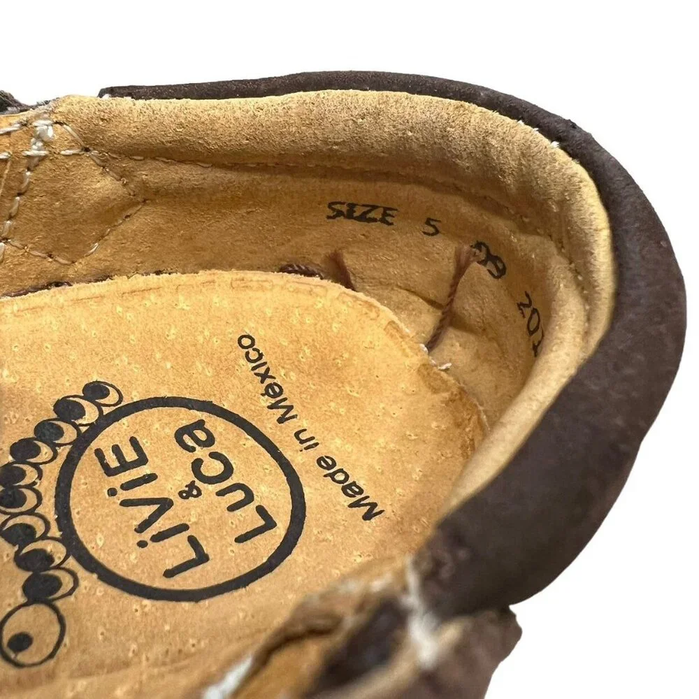 Livie & Luca Sz 5 Brown Suede Leather Shoes